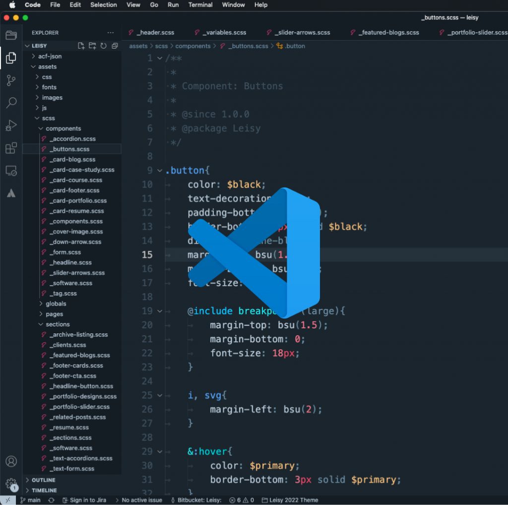 VS Code code editor screenshot
